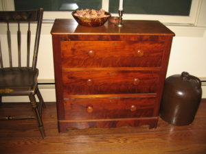 American Mahogany 3 drawer chest - c 1850 $600-$300
