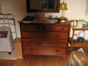 Antique mahogany dresser - 2 short over 3 long drawer c 1825 $1,850-$925
