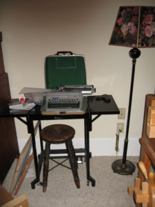 Authentic, working typewriter with supplies and stand $150