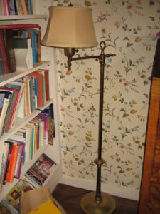 Brass floor lamp c 1920 $150 - $75