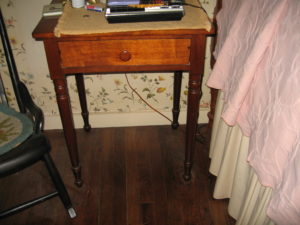 Cherry and maple one drawer side table $450 - $225