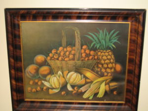 Heidi $150 Chromo-lithograph of fruit in original frame