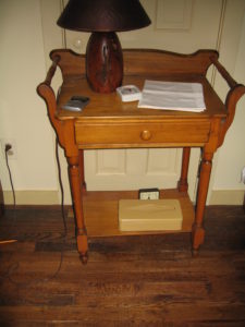 Pine Two tiered washstand on turned legs $450-$225
