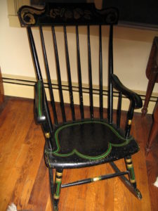 Rocking Chair Boston style black stenciled $550-$200